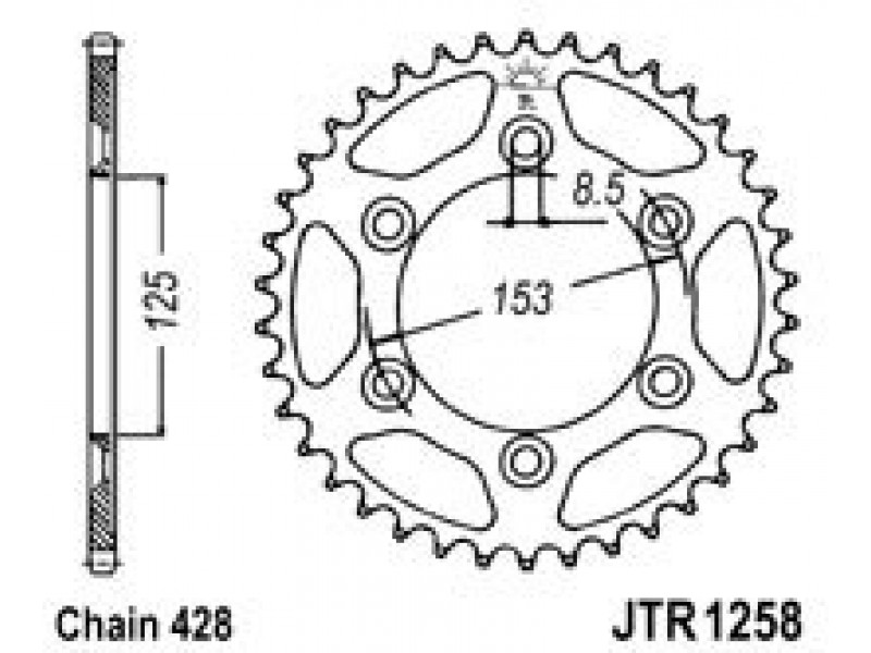 Foaie spate JT JTR 1258-54 54T, 428