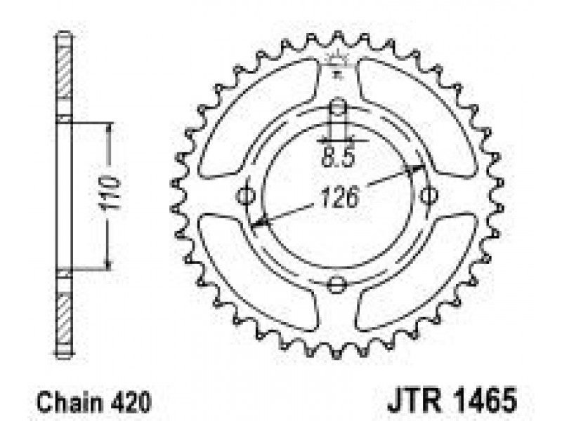 Foaie spate JT JTR 1465-47 47T, 420 Foaie spate JT JTR 1465-47 47T, 420