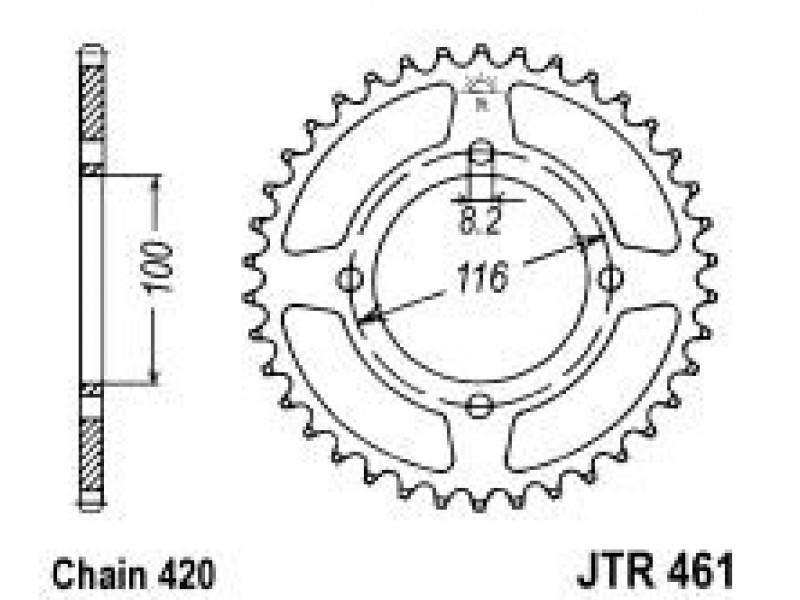 Foaie spate JT JTR 461-51 51T, 420