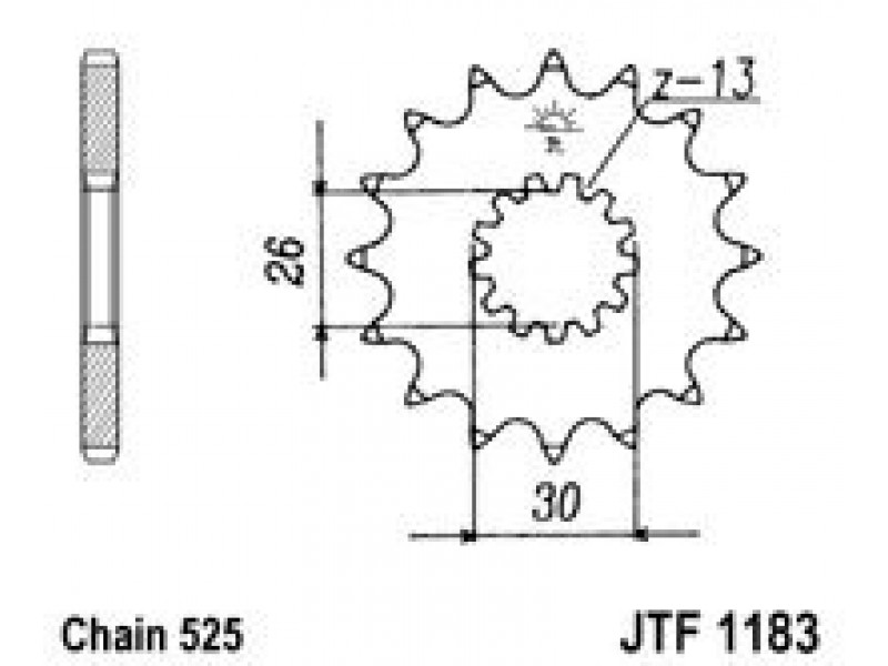 Pinion fata JT JTF 1183-17 17T, 525 Pinion fata JT JTF 1183-17 17T, 525