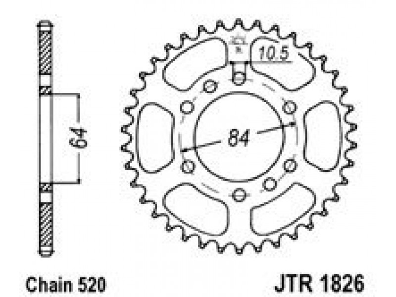 Foaie spate JT JTR 1826-40 40T, 520
