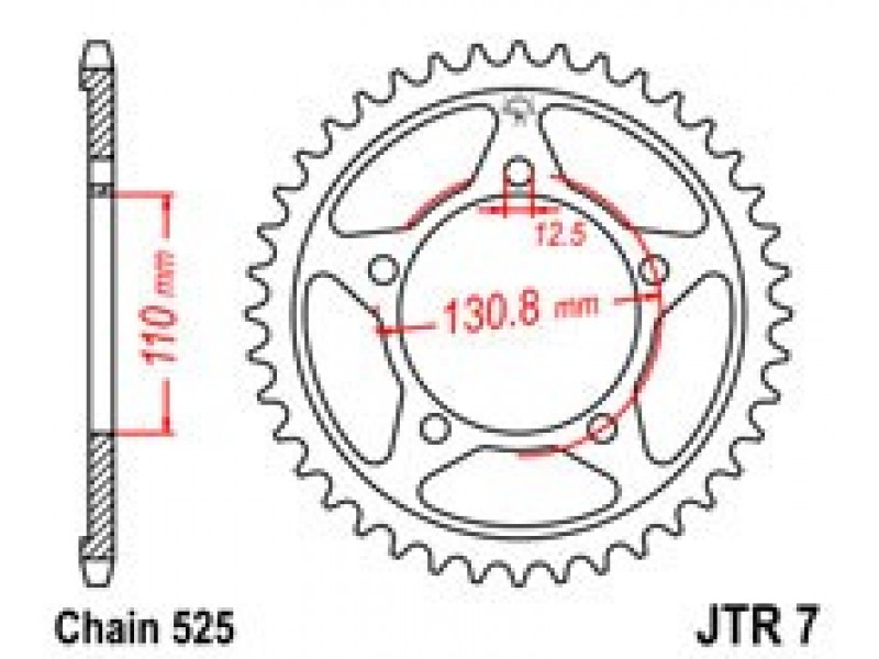 Foaie spate JT JTR7-45 45 dinti Foaie spate JT JTR7-45 45 dinti