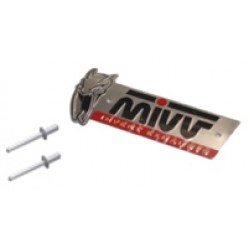 Logo plaque + 2 rivets MIVV 50.73.306.1 Logo plaque + 2 rivets MIVV 50.73.306.1