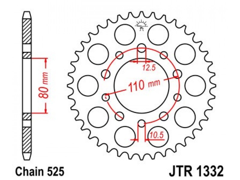 Foaie spate JT JTR 1332-42 42T, 525 Foaie spate JT JTR 1332-42 42T, 525