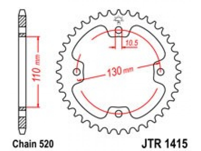 Foaie spate JT JTR 1415-36 36T, 520