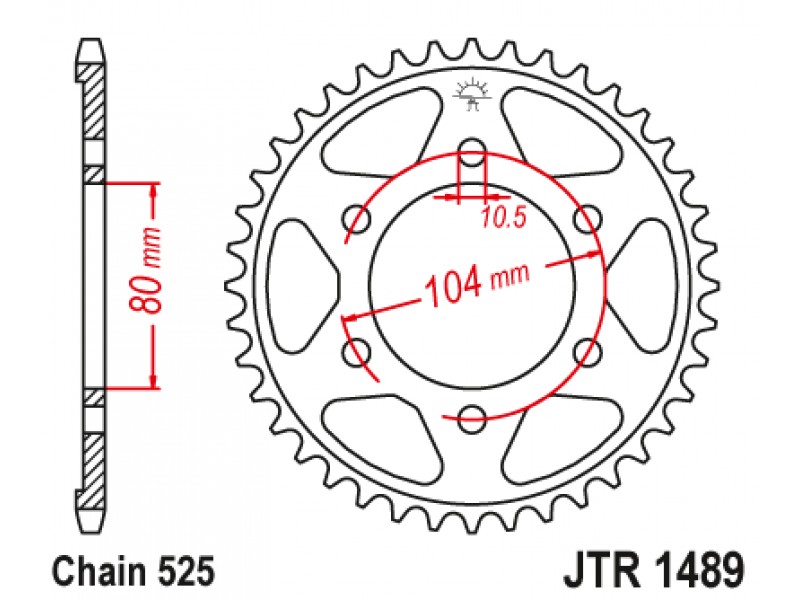 Foaie spate JT JTR 1489-40 40T, 525