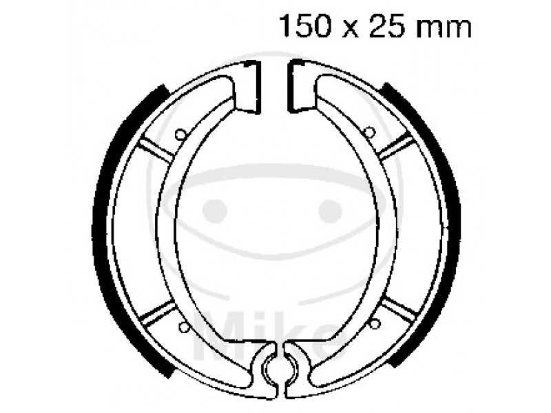 Brake shoe set EBC Y510G canelati nu contin arcurile