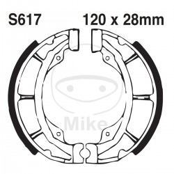Brake shoe set EBC S617G canelati nu contin arcurile Brake shoe set EBC S617G canelati nu contin arcurile
