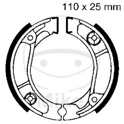Brake shoe set EBC H304G canelati inclusiv arcurile Brake shoe set EBC H304G canelati inclusiv arcurile