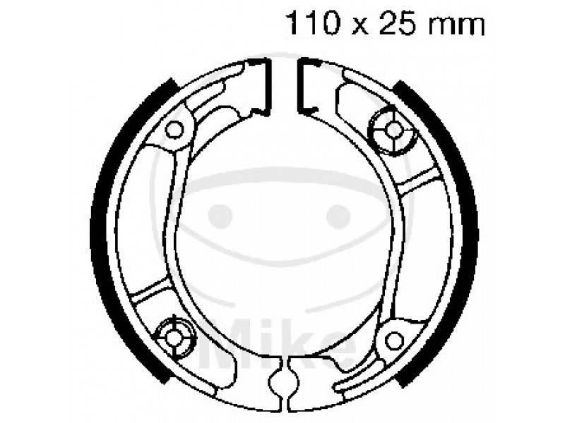 Brake shoe set EBC H304G canelati inclusiv arcurile