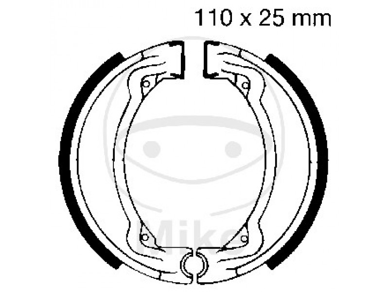 Brake shoe set EBC Y504G canelati inclusiv arcurile Brake shoe set EBC Y504G canelati inclusiv arcurile