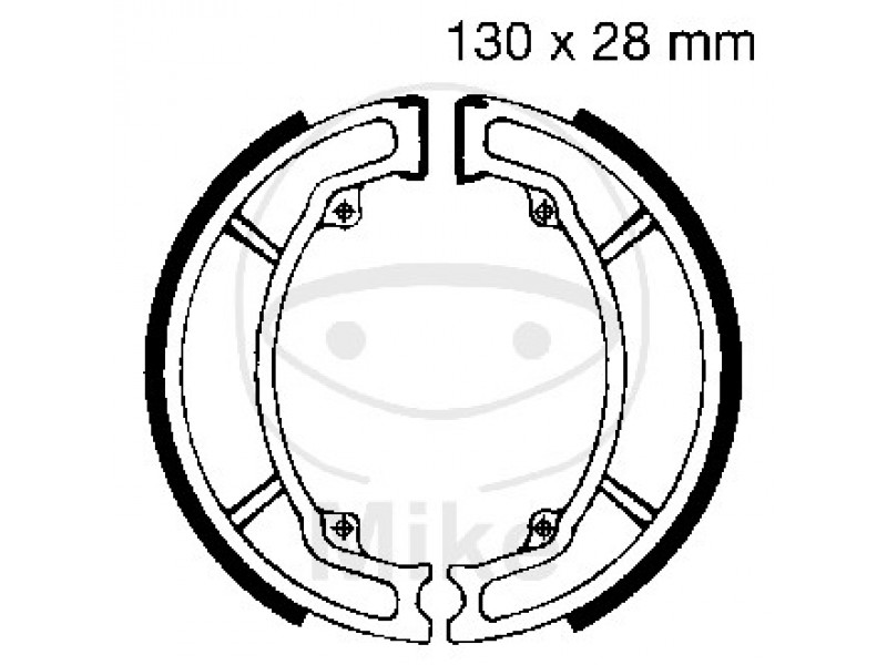 Brake shoe set EBC Y506G canelati inclusiv arcurile