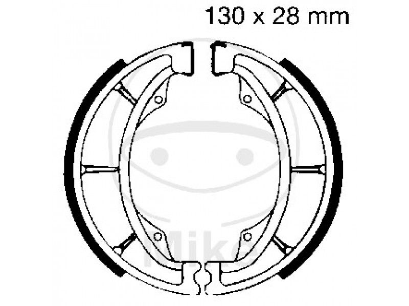 Brake shoe set EBC S602G canelati inclusiv arcurile