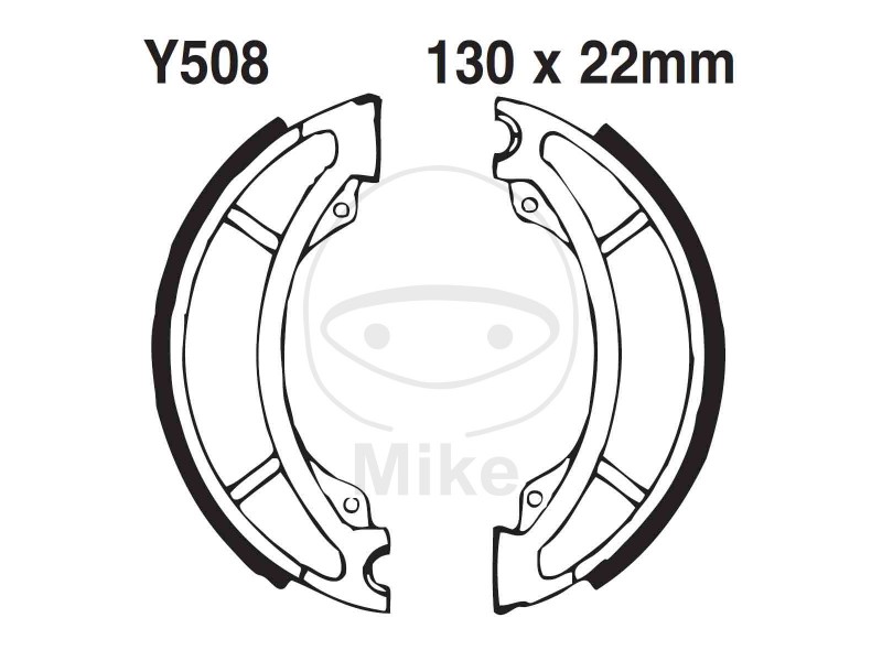 Brake shoe set EBC Y508G canelati inclusiv arcurile