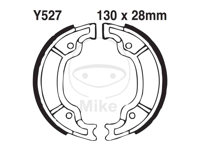 Brake shoe set EBC Y527G canelati inclusiv arcurile