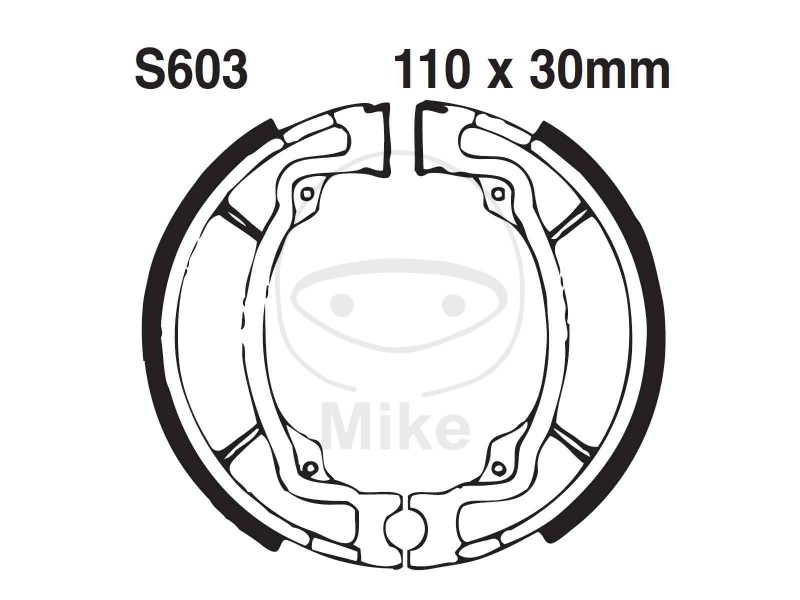 Brake shoe set EBC S603G canelati inclusiv arcurile