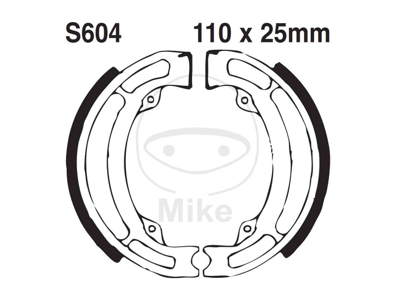 Brake shoe set EBC S604G canelati inclusiv arcurile