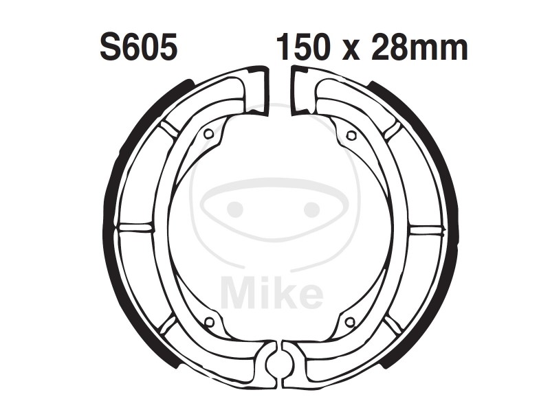 Brake shoe set EBC S605G canelati inclusiv arcurile