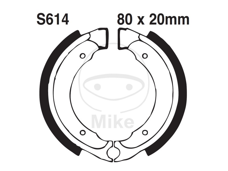 Brake shoe set EBC S614G canelati inclusiv arcurile