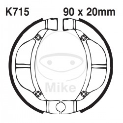 Brake shoe set EBC K715G canelati inclusiv arcurile Brake shoe set EBC K715G canelati inclusiv arcurile