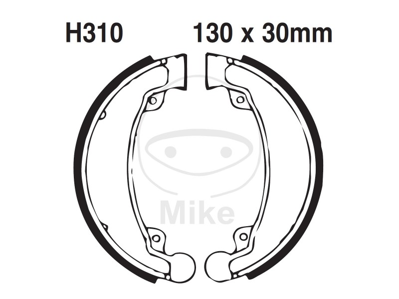 Brake shoe set EBC H310G canelati inclusiv arcurile