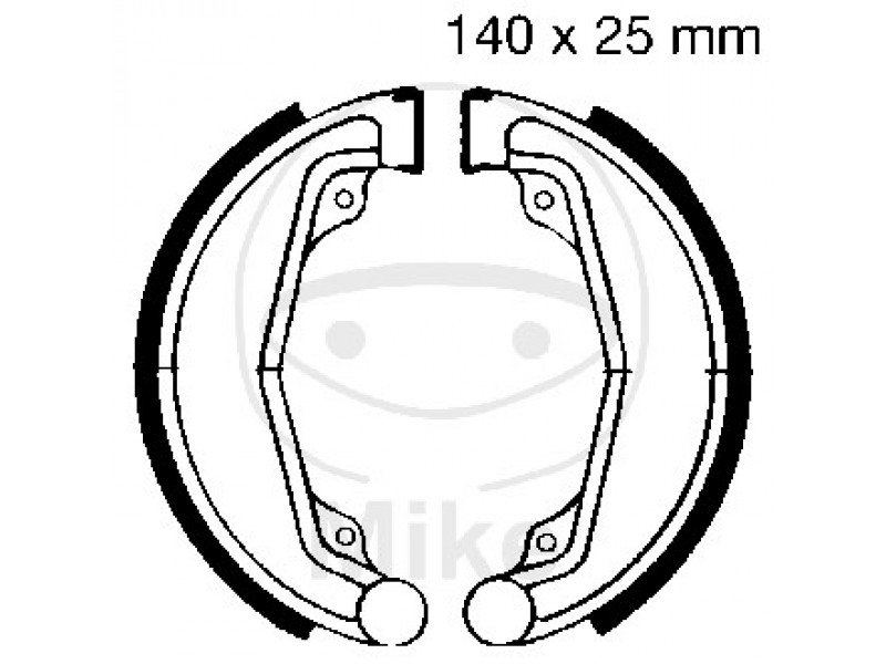 Brake shoe set EBC H312 inclusiv arcurile