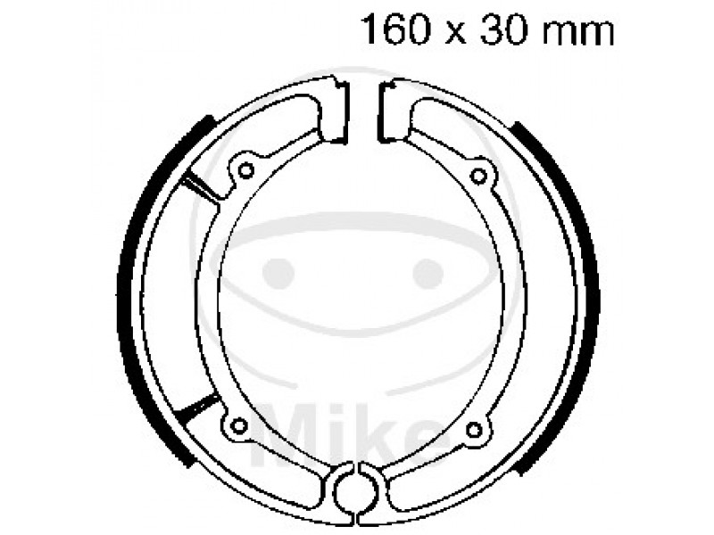 Brake shoe set EBC Y516 inclusiv arcurile