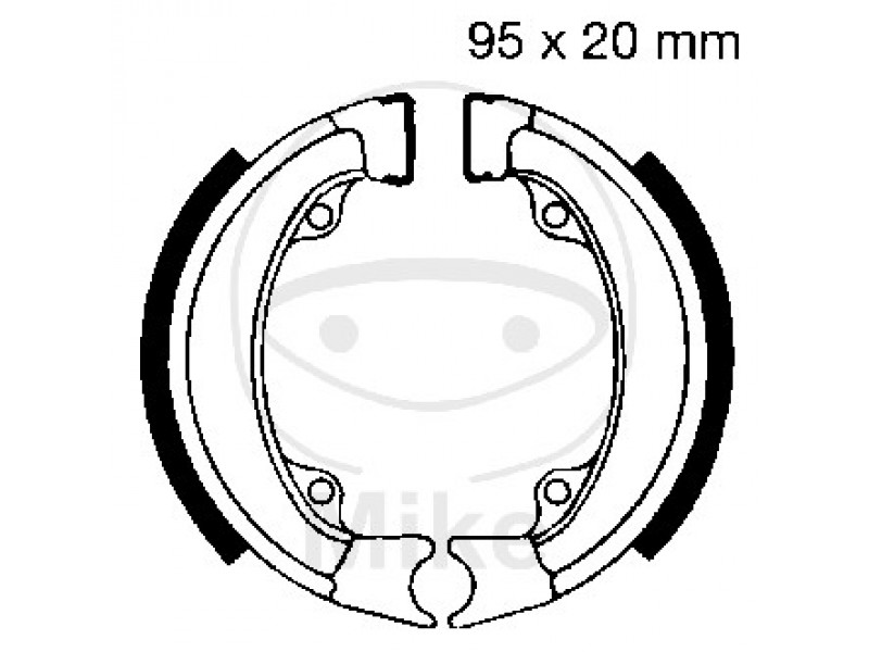 Brake shoe set EBC H302 inclusiv arcurile