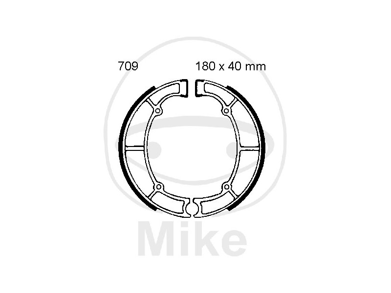 Brake shoe set EBC K709 inclusiv arcurile Brake shoe set EBC K709 inclusiv arcurile