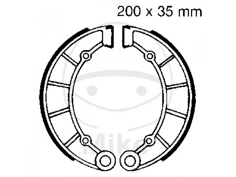 Brake shoe set EBC K713 inclusiv arcurile