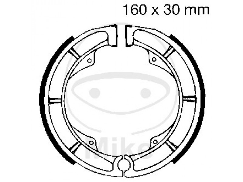 Brake shoe set EBC S606 inclusiv arcurile
