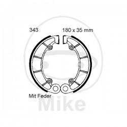Brake shoe set EBC H343 inclusiv arcurile Brake shoe set EBC H343 inclusiv arcurile