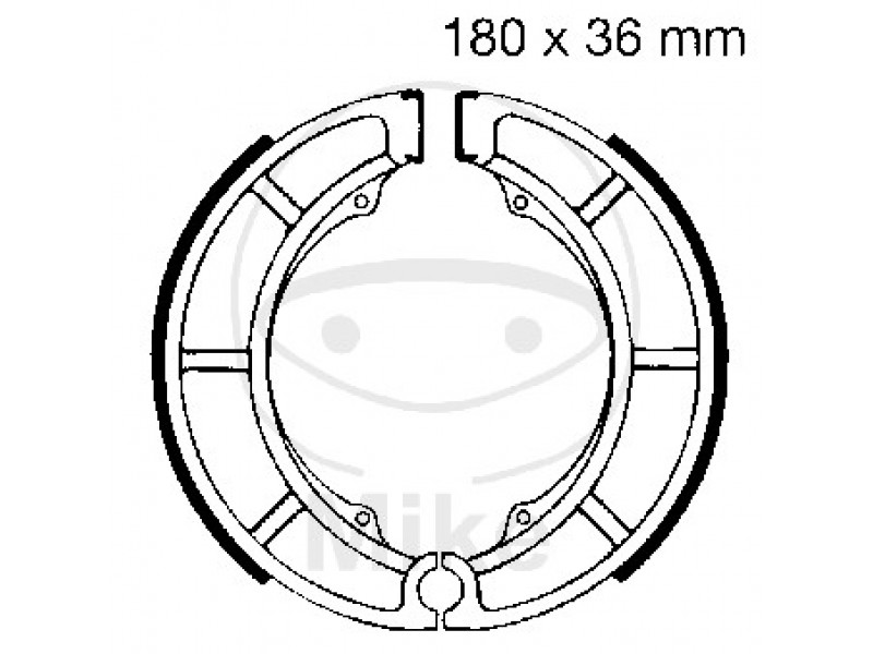 Brake shoe set EBC S626 inclusiv arcurile