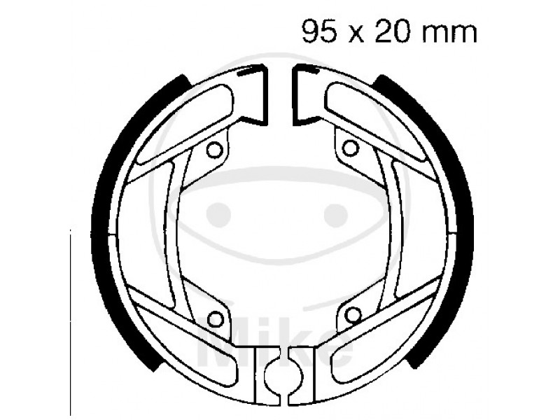 Brake shoe set EBC H334 inclusiv arcurile