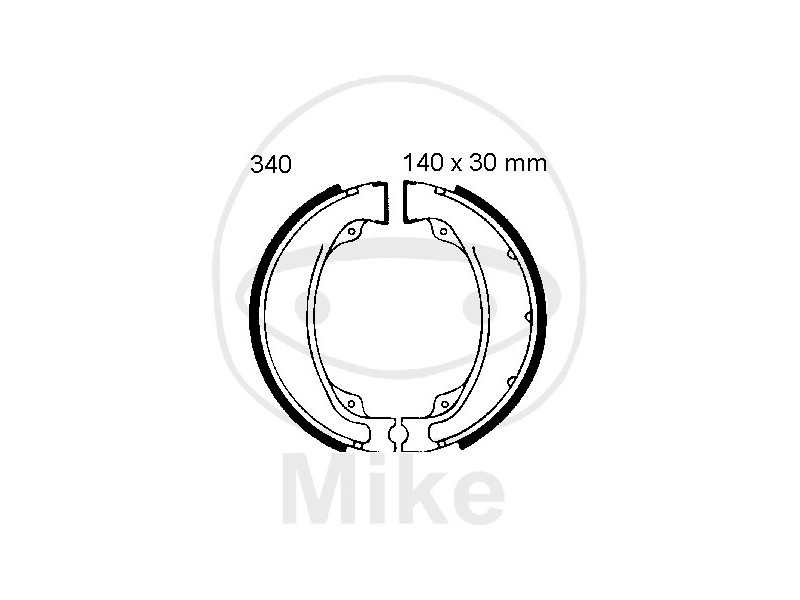 Brake shoe set EBC H340 inclusiv arcurile