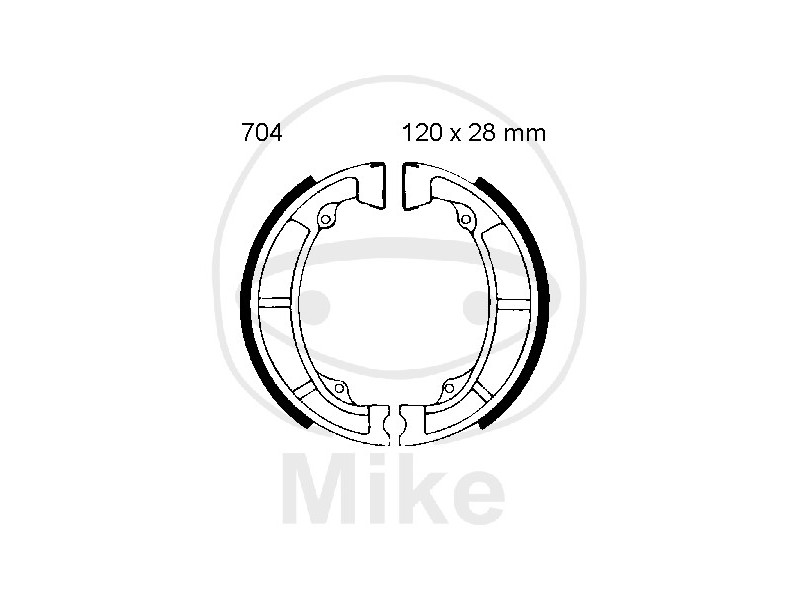 Brake shoe set EBC K704 inclusiv arcurile Brake shoe set EBC K704 inclusiv arcurile