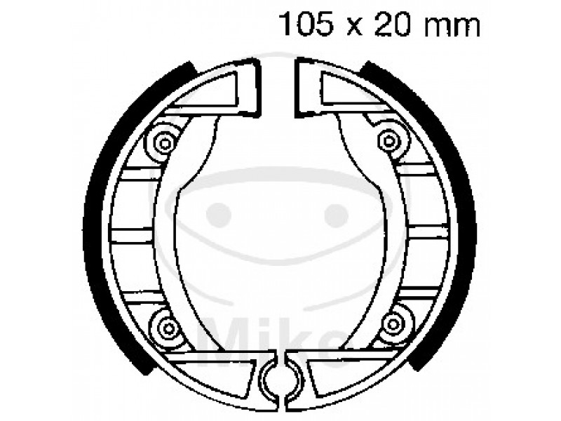 Brake shoe set EBC 909 inclusiv arcurile