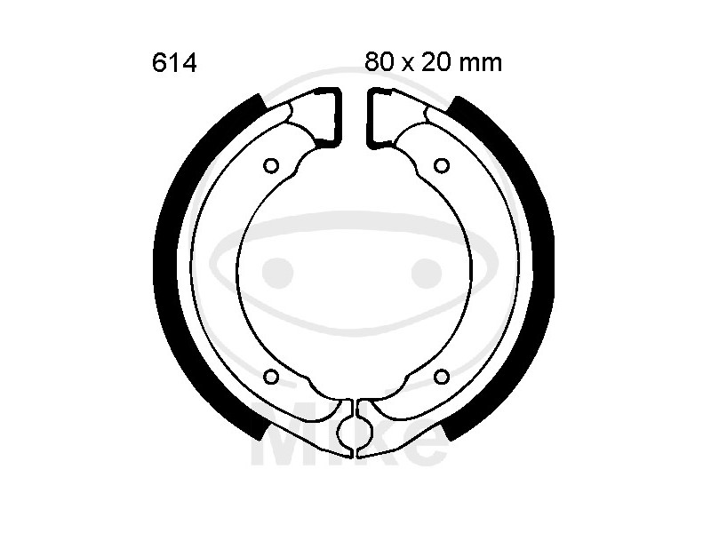 Brake shoe set EBC S614 inclusiv arcurile Brake shoe set EBC S614 inclusiv arcurile