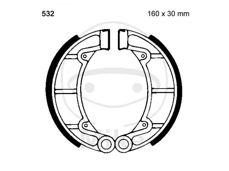 Brake shoe set EBC Y532 inclusiv arcurile