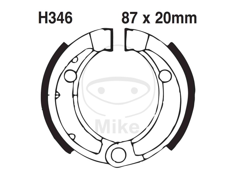 Brake shoe set EBC H346 inclusiv arcurile Brake shoe set EBC H346 inclusiv arcurile
