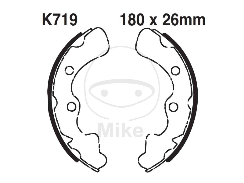 Brake shoe set EBC K719 inclusiv arcurile