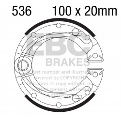 Brake shoe set EBC Y536 inclusiv arcurile Brake shoe set EBC Y536 inclusiv arcurile
