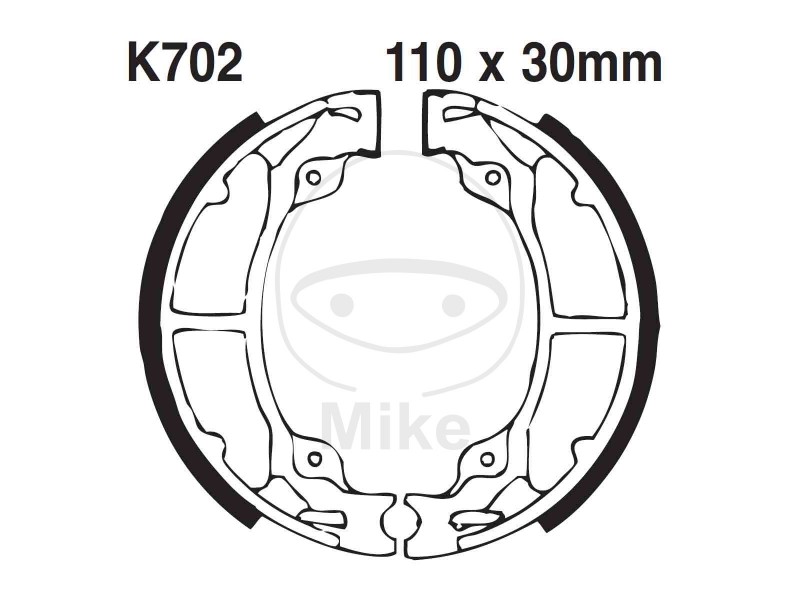 Brake shoe set EBC K702 inclusiv arcurile Brake shoe set EBC K702 inclusiv arcurile