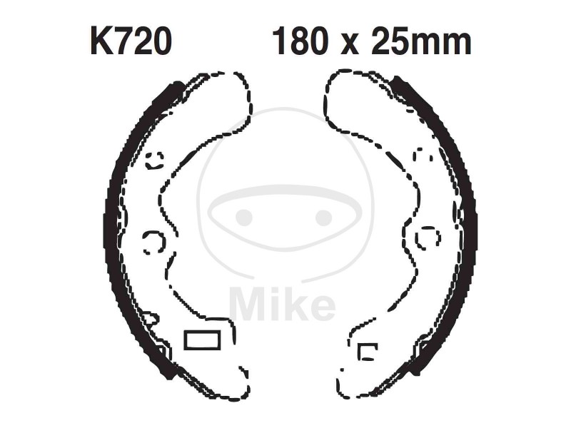 Brake shoe set EBC K720 inclusiv arcurile