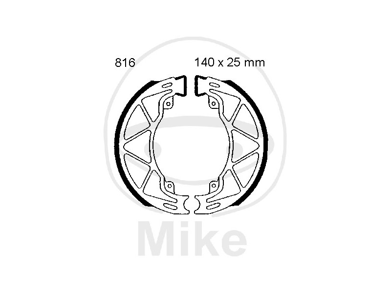 Brake shoe set EBC 816 nu contin arcurile Brake shoe set EBC 816 nu contin arcurile