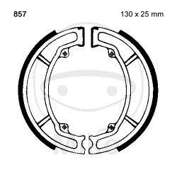 Brake shoe set EBC 857 nu contin arcurile Brake shoe set EBC 857 nu contin arcurile
