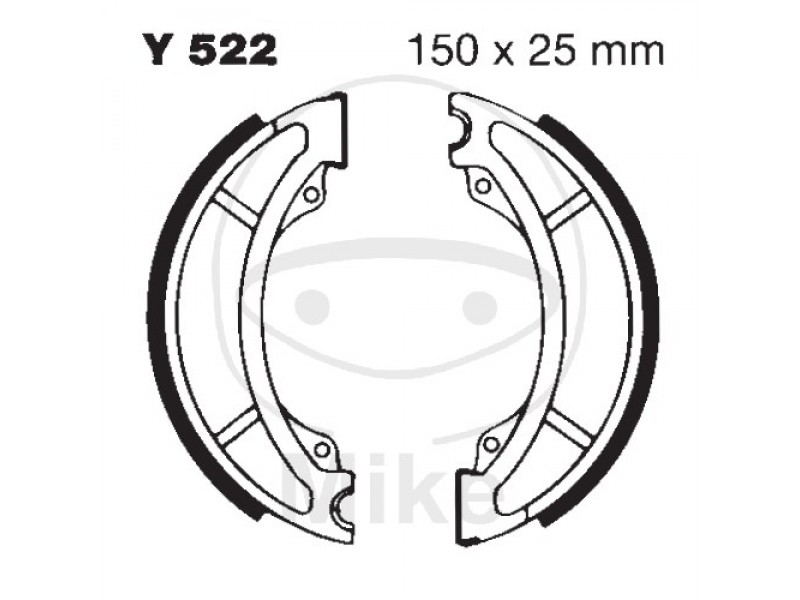 Brake shoe set EBC Y522 nu contin arcurile