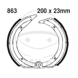Brake shoe set EBC 863 nu contin arcurile Brake shoe set EBC 863 nu contin arcurile
