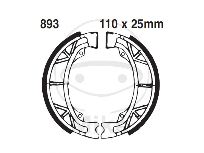 Brake shoe set EBC 893 nu contin arcurile Brake shoe set EBC 893 nu contin arcurile