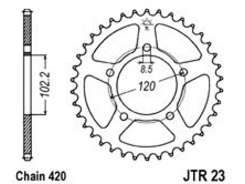 Foaie spate JT JTR 23-47 47T, 420 Foaie spate JT JTR 23-47 47T, 420